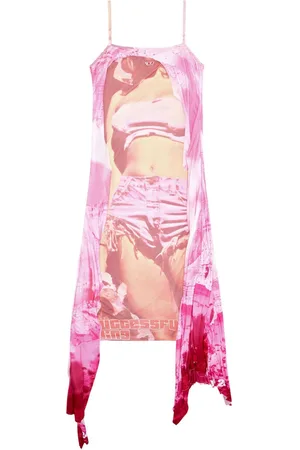 Diesel D-Malory-Long graphic-print draped dress