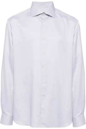 corneliani Cutaway-collar cotton shirt