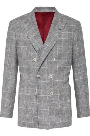 Brunello Cucinelli Single-breasted checked blazer