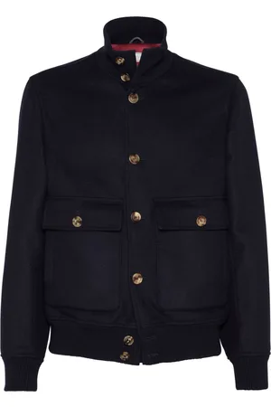 Brunello Cucinelli High-neck wool jacket