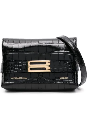 Victoria Beckham Frame embossed-crocodile crossbody bag