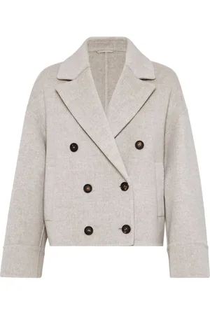 Brunello Cucinelli Double-breasted peak-lapel jacket
