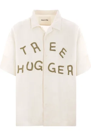 Story Greetings appliqué-lettering shirt