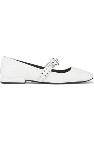 VERSACE Gianni Ribbon studded ballerina shoes