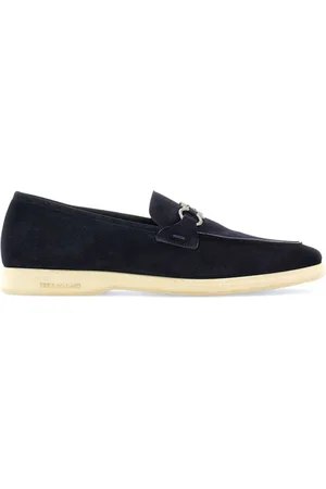 Salvatore Ferragamo Gancini-plaque suede loafers