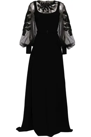Saiid Kobeisy Beaded crepe maxi dress