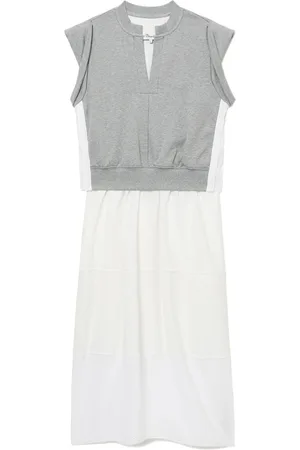 3.1 Phillip Lim Layered jersey-panel midi dress