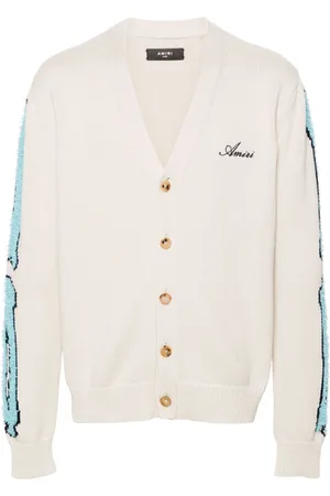 AMIRI Bones ribbed-knit cardigan