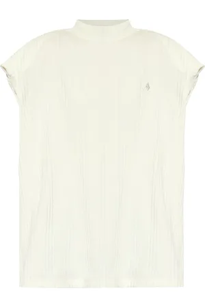 The Attico Logo-raised ribbed top
