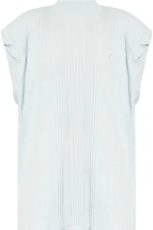 The Attico Logo-raised ribbed top