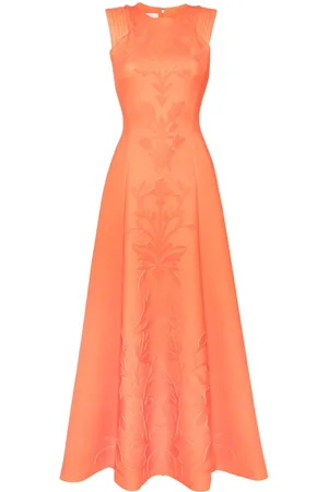 Saiid Kobeisy Floral-detail neoprene gown