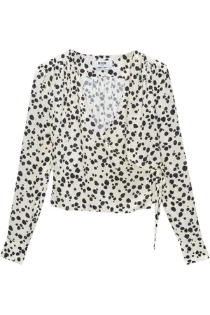 Msgm Polka dot-print V-neck blouse