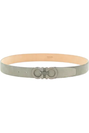 Salvatore Ferragamo Gancini buckle suede belt