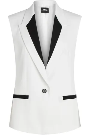 Karl Lagerfeld Contrast-lapel tailored gilet