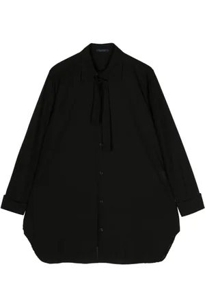 YOHJI YAMAMOTO Pussy-bow cotton shirt