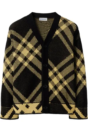 Burberry Check-pattern cotton cardigan