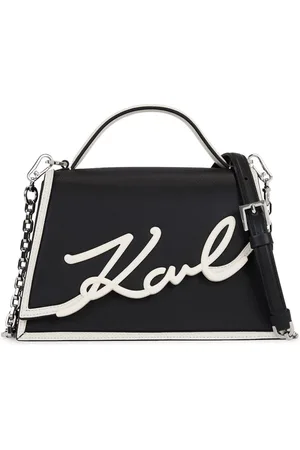 Karl Lagerfeld Signature leather top-handle bag
