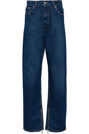 OFF-WHITE Arr Tab Zip Det Skate wide-leg jeans
