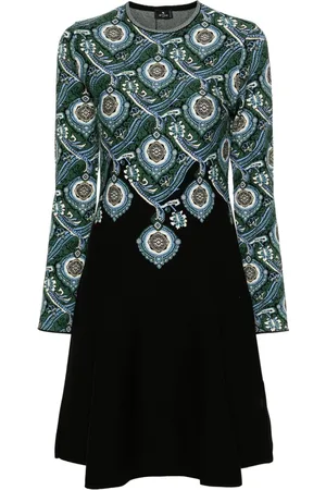 Etro Jacquard-pattern knitted dress