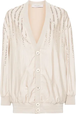 Golden Goose Gisela pinstripe-jacquard bomber jacket