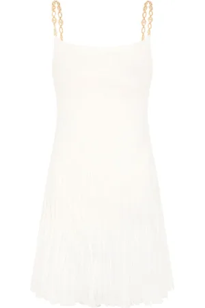 Paco rabanne Chain-strap silk minidress