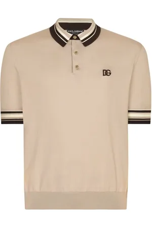 Dolce & Gabbana Logo-embroidery silk polo shirt