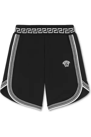 VERSACE Greca print cotton shorts