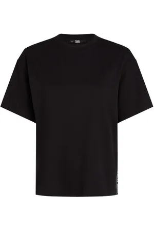 Karl Lagerfeld Logo-tape organic-cotton T-shirt
