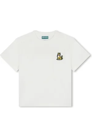 Kenzo Tiger-appliqué cotton T-shirt
