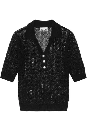 Ganni Sheer open-knit top
