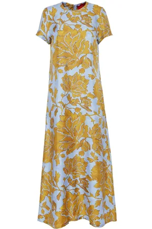 La DoubleJ Floral-print silk maxi dress