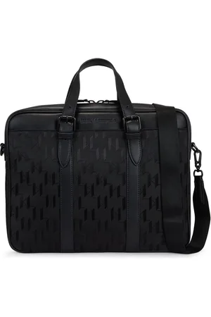 Karl Lagerfeld K/Etch logo-jacquard briefcase