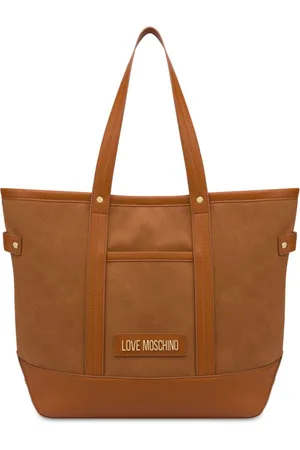 Moschino Logo-appliqué studded tote bag