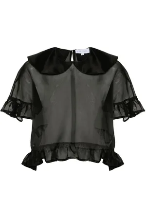 Ioana Ciolacu Dahlia semi-sheer blouse