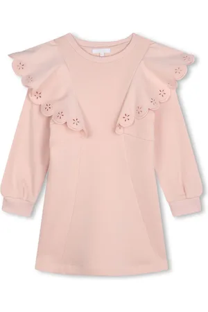 Chloé Ruffle-detail organic cotton dress