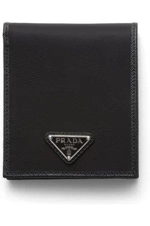 Prada Logo-plaque bi-fold wallet