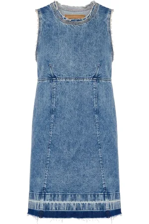Moschino Appliquéd denim minidress