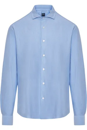 FEDELI Ong-sleeve poplin shirt