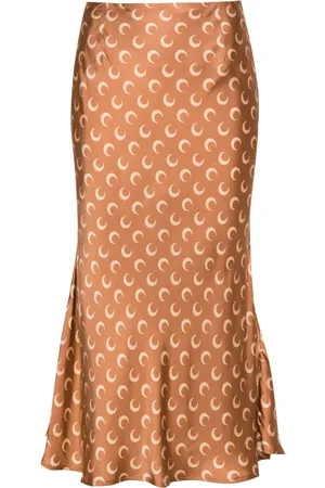 Marine Serre Crescent-Moon-print skirt