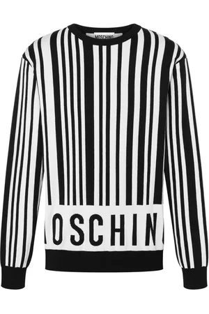 Moschino Barcode-print cotton jumper