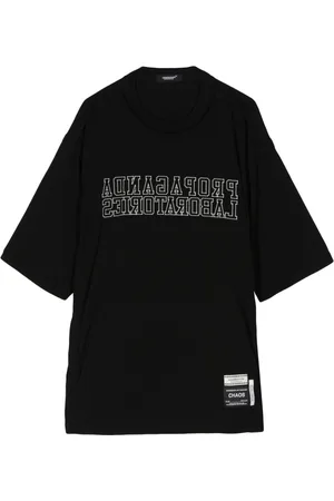 UNDERCOVER Slogan-embroidered cotton T-shirt