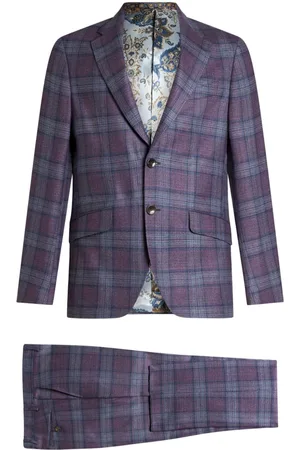Etro Plaid wool two-piece suit