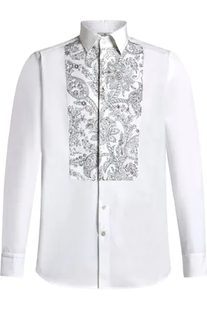 Etro Floral-embroidered long-sleeve shirt