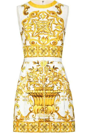 Dolce & Gabbana Majolica sleeveless silk minidress