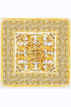 Dolce & Gabbana Majolica-print cotton scarf