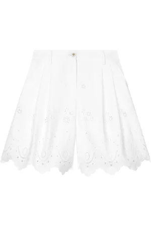 Dolce & Gabbana Poplin and broderie anglaise shorts