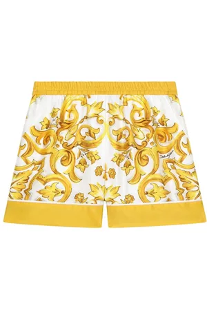 Dolce & Gabbana Majolica-print silk shorts