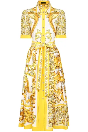 Dolce & Gabbana Majolica-print cotton shirtdress