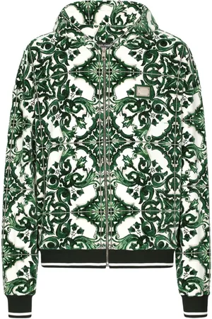 Dolce & Gabbana Majolica-print zip-up hoodie