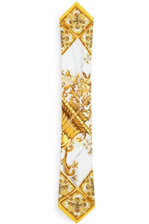 Dolce & Gabbana Azulejos giallo silk belt